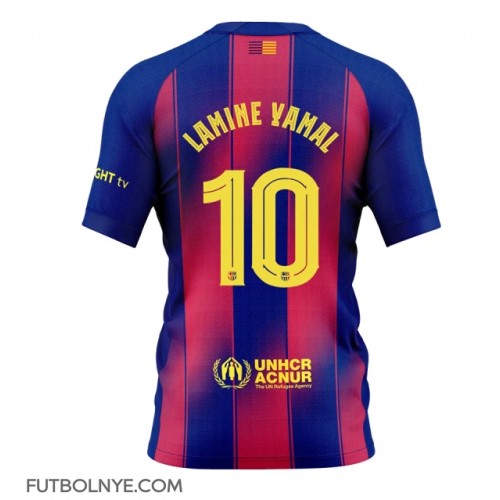 Camiseta Barcelona Lamine Yamal #10 Primera Equipación 2025-26 manga corta